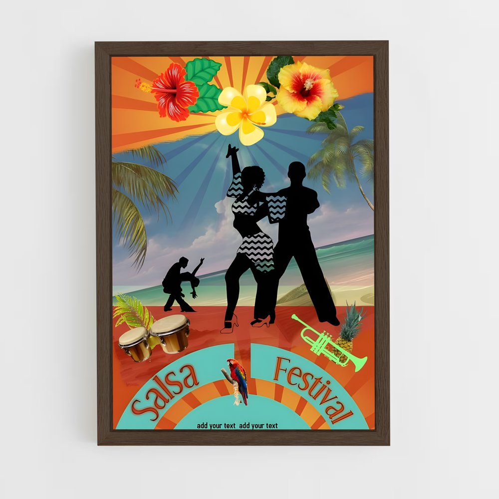 Poster Fiesta Bachata – affiche Danse (vue 5)